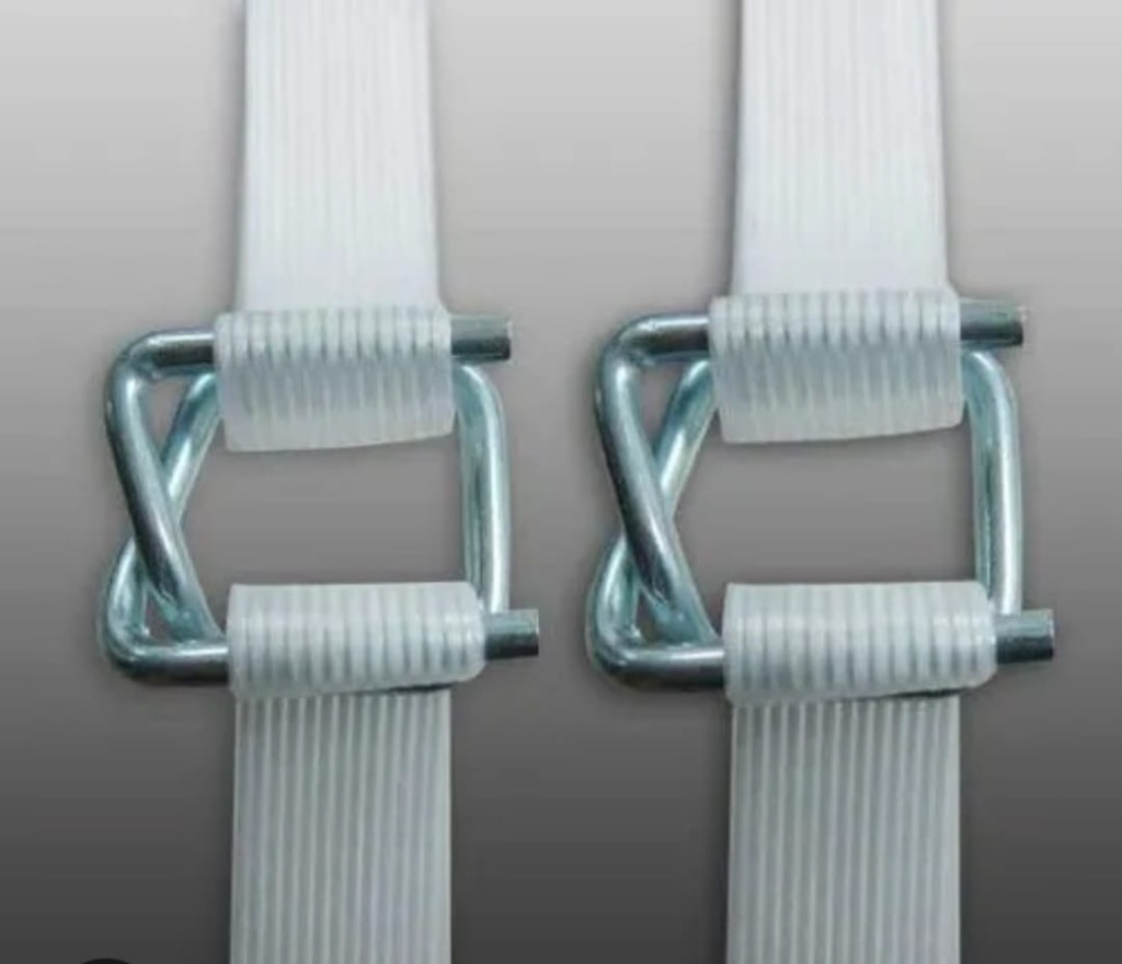 Cord Lashing and Buckles - High-tenacity polyester strap with metal wire buckles