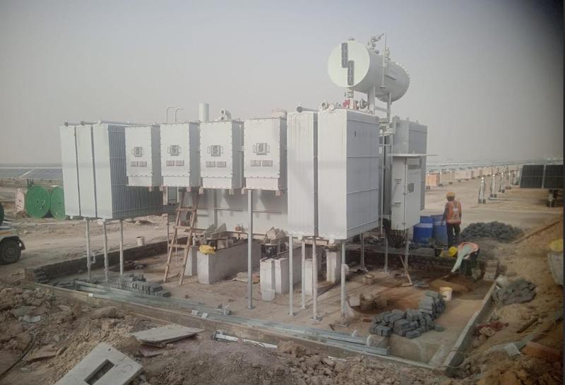 Transformer and inverter station installation
